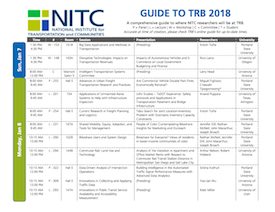 Link to download the printable guide to NITC researchers at TRB 2018