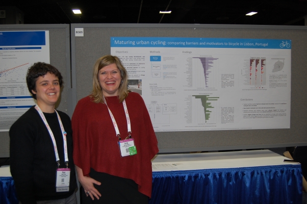 Kelly Clifton and student - presenting research at TRB Annual Meeting