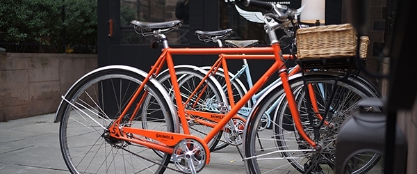 Orange bicycle