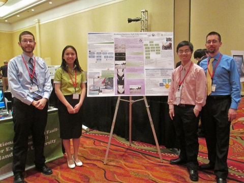 The SAFE team, from left: Nikolas Davis, Cuc Duong, Tuan Hoang, Matthew Stehr